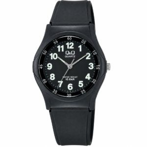 Reloj Q&Q para caballero – VQ04J004Y – correa negra y esfera blanca