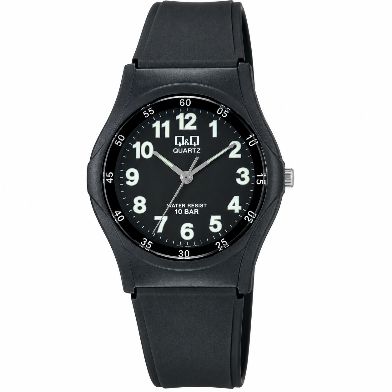 Reloj Q&Q para caballero - VQ04J004Y - correa negra y esfera blanca