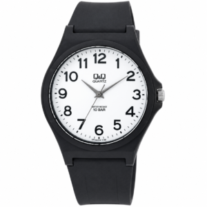Reloj Q&Q para caballero – VQ66J004Y – correa negra y esfera blanca