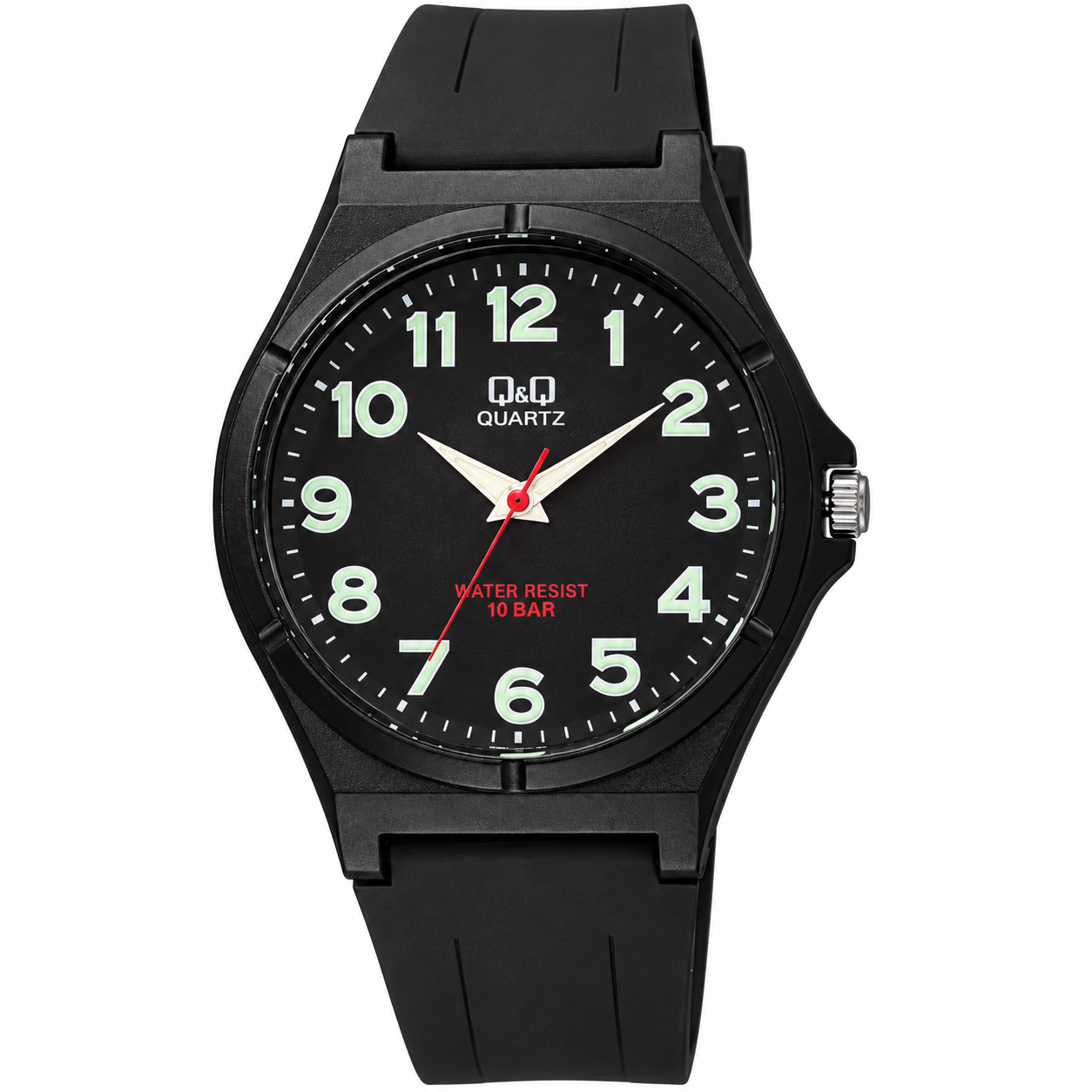 Reloj Q&Q para caballero - VQ66J024Y - correa negra y esfera verde