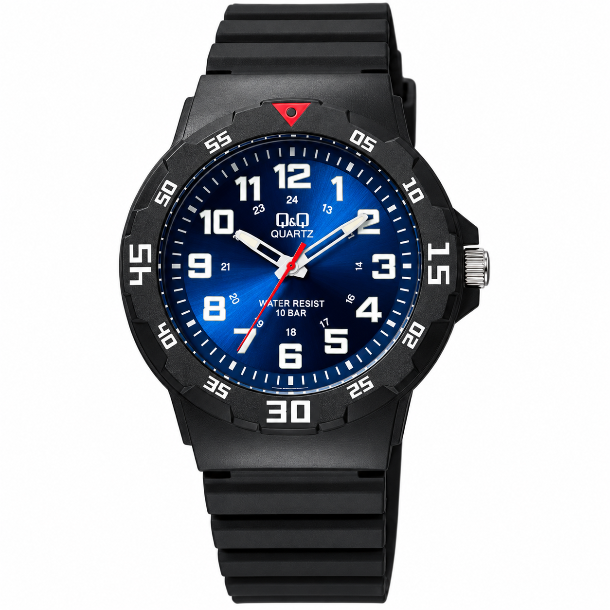 Reloj Q&Q para caballero - VR18J005Y - correa negra y esfera azul con cronógrafos