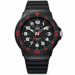Reloj Q&Q para caballero – VR18J006Y – correa negra con detalles rojos