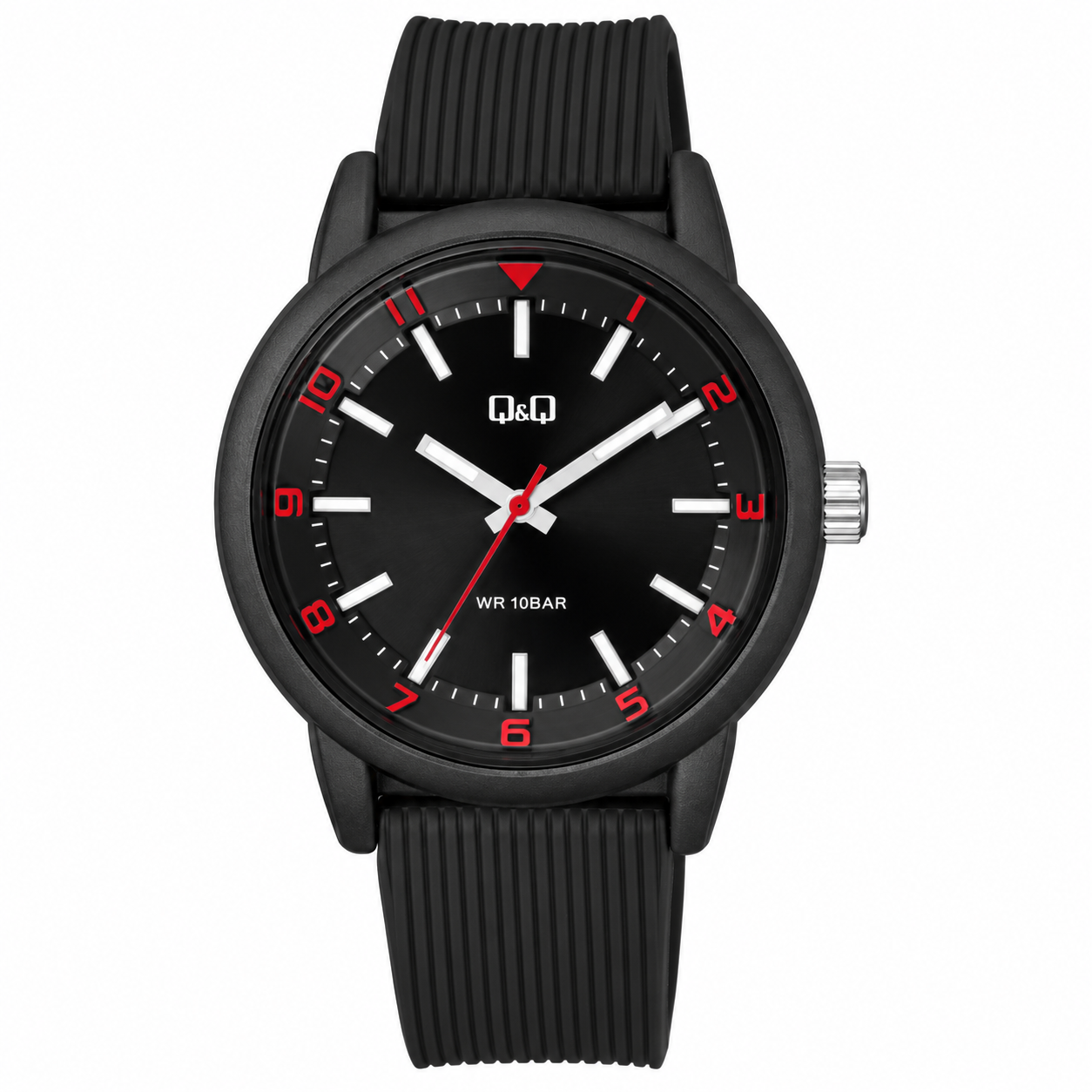 Reloj Q&Q para caballero - VR52-013Y - correa negra con detalles rojos