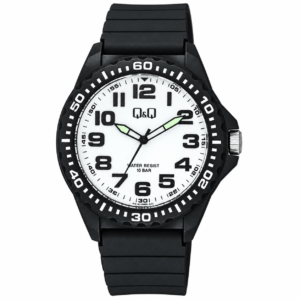 Reloj Q&Q para caballero – VS16J006Y – correa negra y esfera blanca