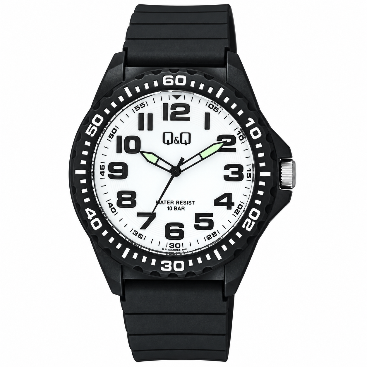 Reloj Q&Q para caballero - VS16J006Y - correa negra y esfera blanca